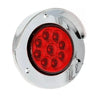 Plafón led redondo 2 pulgadas 9 Led Luz Fija Y Estrobo 12-24v (pieza) - Rojo