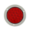 Plafon circular 4 pulgadas bisel cromado 19 led luz fija y estrobo 12-24v - rojo