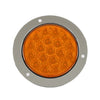 Plafon circular 4 pulgadas bisel cromado 19 led luz fija y estrobo 12-24v - ambar