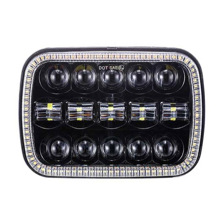 faro principal 7 Pulgadas 15 led luz blanca alta, baja, DRL, direccionales 12-24v (pieza)