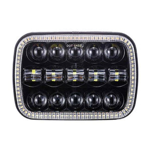 faro principal 7 Pulgadas 15 led luz blanca alta, baja, DRL, direccionales 12-24v (pieza)