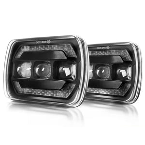 Faros unidad principal 7 pulgadas luz blanca alta, baja, DRL y Direccional 12-24v (2 faros)
