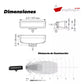 Barra led 6 pulgadas luz blanca fija + estrobo 12-24v (Flood Light)
