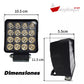 Faro auxiliar reversero 16 led luz blanca 12-24v 7500Lm