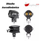 Faro auxiliar 2 led con lupa luz blanca y luz ámbar 12-24v