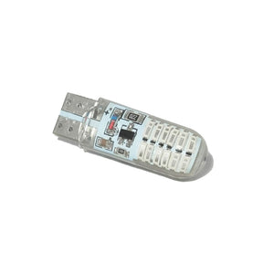 Par de foco pellisco silicona T10 24 smd 3010 luz fijo y estrobo