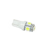 Par de foco pellisco T10 5 smd 5050 luz fija - blanco