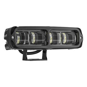 Barra Led 6 Pulgadas luz blanca y luz ámbar, fija + estrobo 12-24v