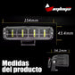 Barra Led 6 Pulgadas luz blanca y luz ámbar, fija + estrobo 12-24v