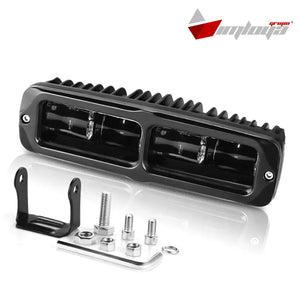 Barra Led 6 Pulgadas luz blanca y luz ámbar, fija + estrobo 12-24v