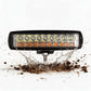 Barra Led 6 Pulgadas luz blanca y luz ámbar 18 led fija + estrobo 12-24v