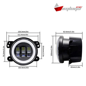 faro auxiliar 4 pulgadas luz blanca 30w. (juego)