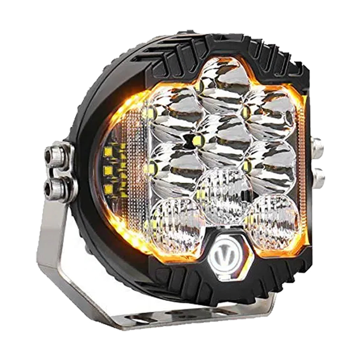 faro auxiliar 5 pulgadas luz blanca fija 12-24v. (pieza)