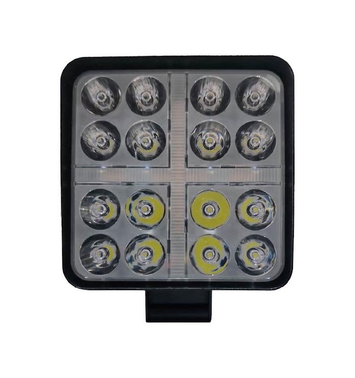 faro auxiliar 4 pulgadas luz blanca / detalles ámbar