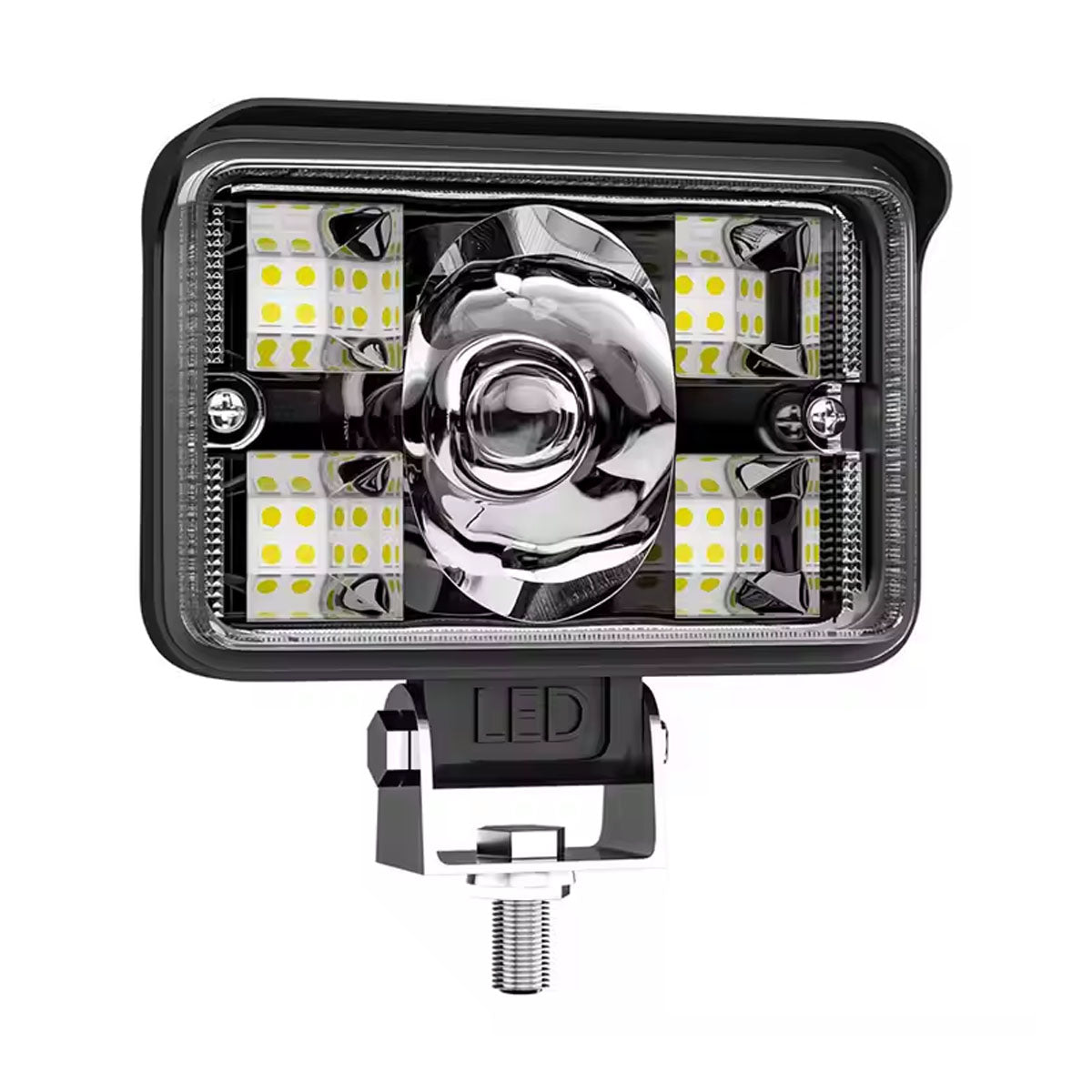 Faro Auxiliar 4 Pulgadas 16 Led Lupa Luz Bicolor 12-24v (pieza)