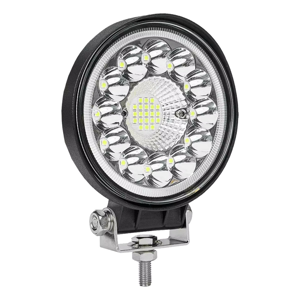 Faro led redondo 4 pulgadas 33 led luz blanca fija y estrobo 12-24v