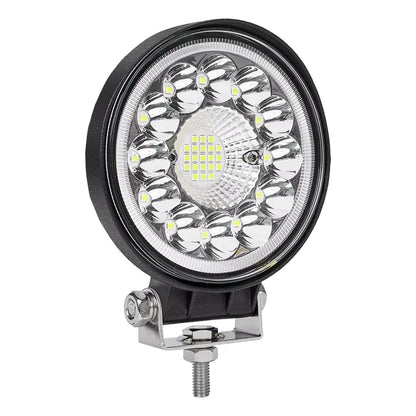 Faro led redondo 4 pulgadas 33 led luz blanca fija y estrobo 12-24v