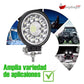 Faro led redondo 4 pulgadas 33 led luz blanca fija y estrobo 12-24v