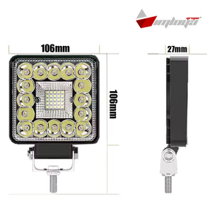 Faro led cuadrado 4 pulgadas 41 led luz blanca fija 12-24v