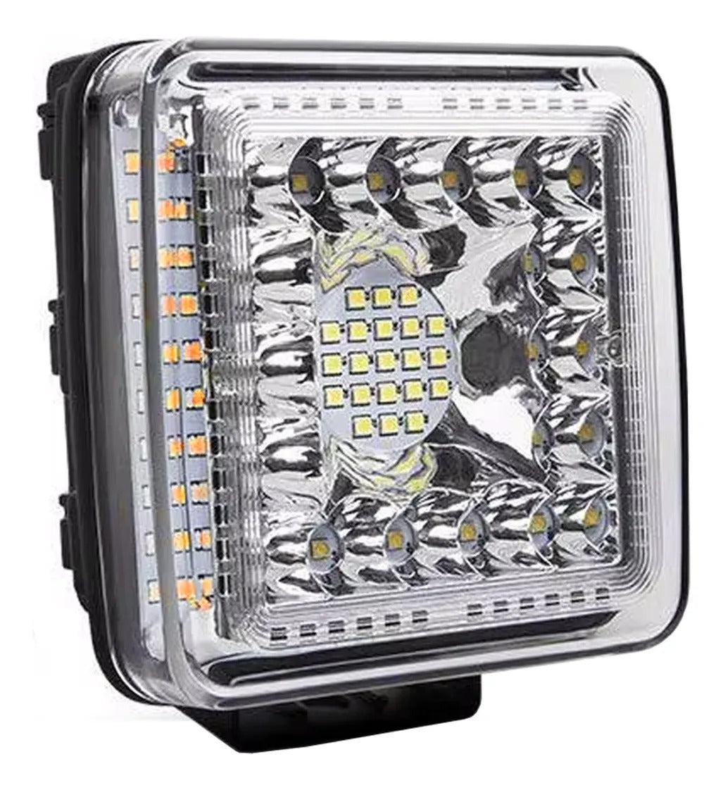 Faro Auxiliar 4 Pulgadas 77 Led Luz Fija Blanca Y Ámbar 12-24V (pieza)