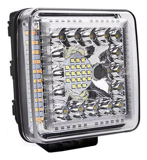 Faro Auxiliar 4 Pulgadas 77 Led Luz Fija Blanca Y Ámbar 12-24V (pieza)