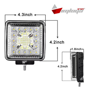 Faro Auxiliar 4 Pulgadas 77 Led Luz Fija Blanca Y Ámbar 12-24V (pieza)