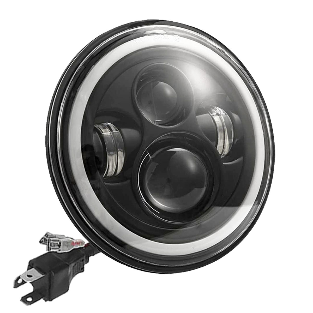 faro principal 7 Pulgadas 4 led luz blanca alta, baja, DRL, direccional 12-24v (pieza)