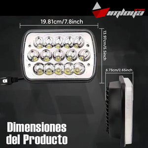 faro principal 7 Pulgadas 15 led luz blanca alta y baja 12-24v (pieza)