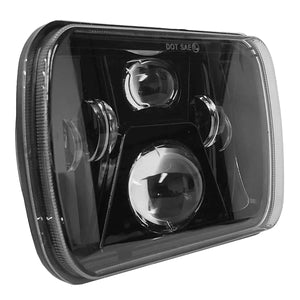 faro principal 7 Pulgadas 6 led luz blanca alta y baja 12-24v (pieza)