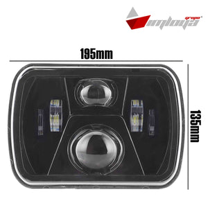 faro principal 7 Pulgadas 6 led luz blanca alta y baja 12-24v (pieza)