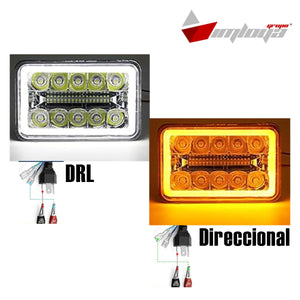 faro principal 5 Pulgadas 28 led luz blanca alta, baja, DRL, direccionales 12-24v (pieza)