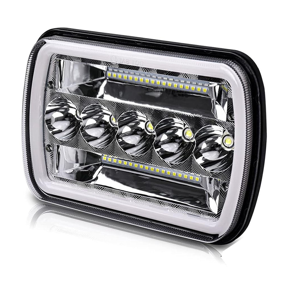 faro principal 7 Pulgadas 41 led luz blanca alta, baja, DRL, direccionales 12-24v (pieza)