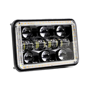 faro principal 5 Pulgadas 10 led luz blanca alta, baja, DRL, direccionales 12-24v (pieza)