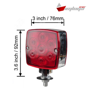 Plafon direccional led cuadrada chico 14 led con lupa fijo/estrobo