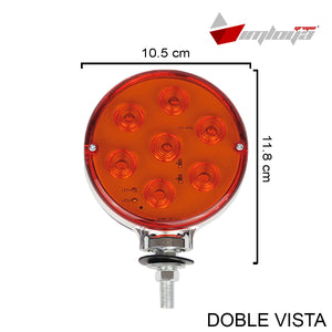 Plafon direccional redonda 10.5 cm 7+7led c/lupa fijo/estrobo
