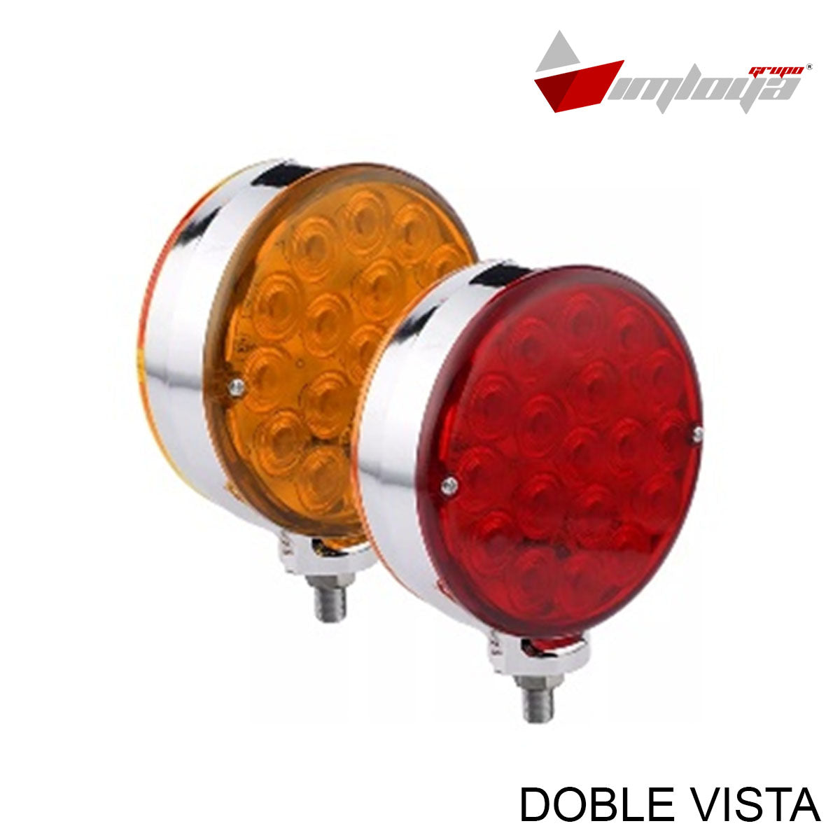 Plafon direccional redonda 10.5 cm 18+18led  fijo/estrobo