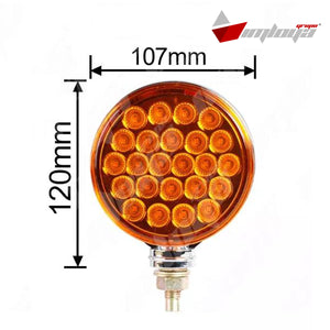 Plafon direccional redonda 10 cm  24+24 led c/lupa fijo/estrobo