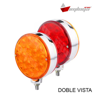 Plafon direccional redonda 10 cm  24+24 led c/lupa fijo/estrobo