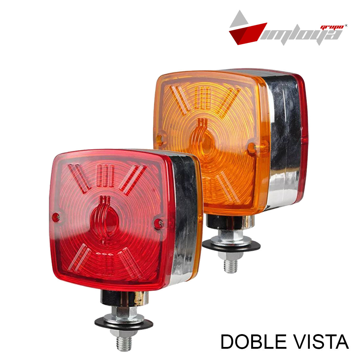 Plafon direccional cuadrada chico 24+24 led c/mica rayado fijo/estrobo