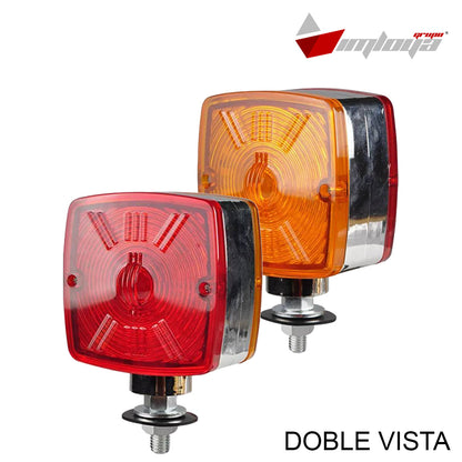 Plafon direccional cuadrada chico 24+24 led c/mica rayado fijo/estrobo