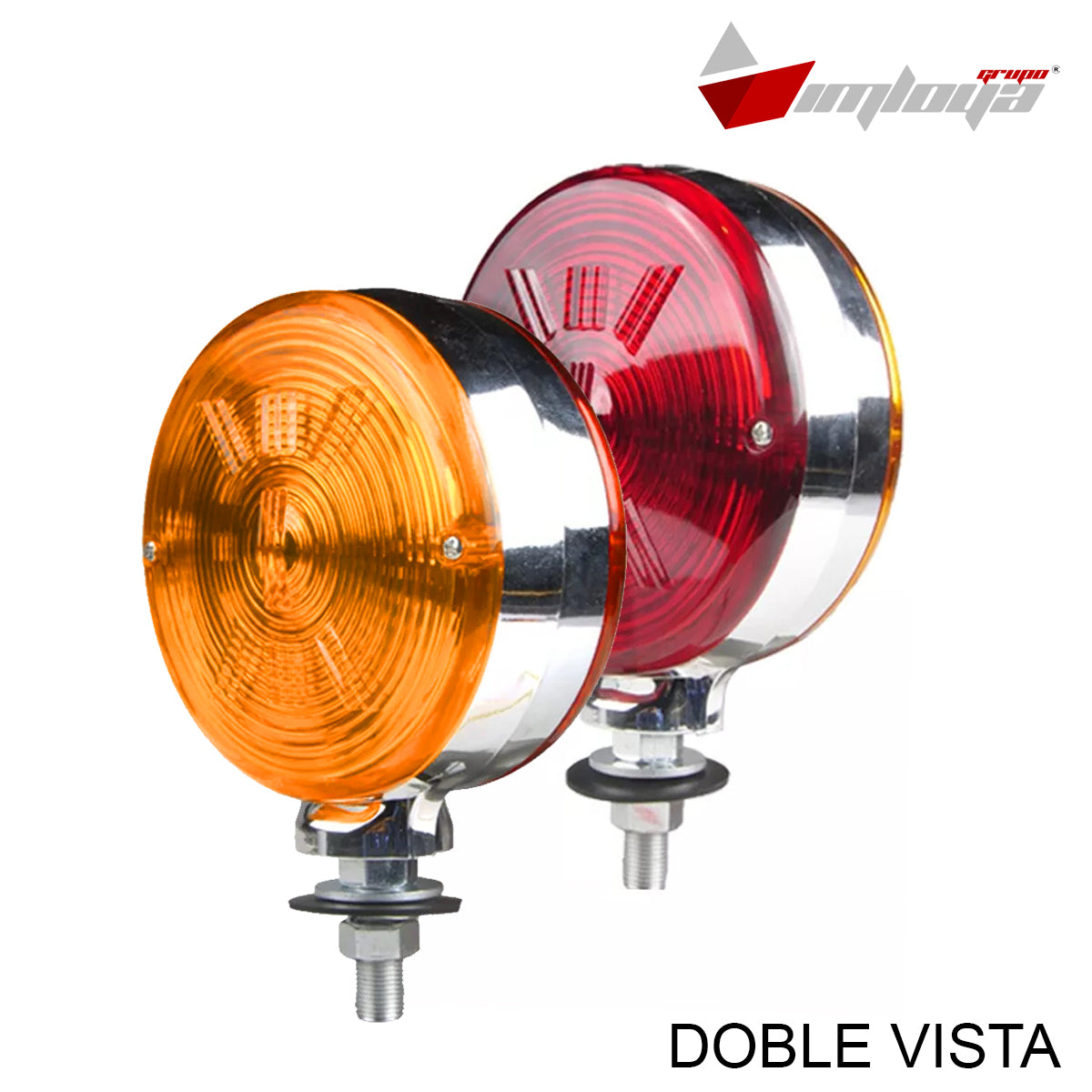 Plafon direccional redonda 10.5 cm 27+27 led c/mica rayado  fijo/estrobo