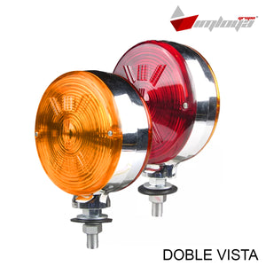 Plafon direccional redonda 10.5 cm 27+27 led c/mica rayado  fijo/estrobo
