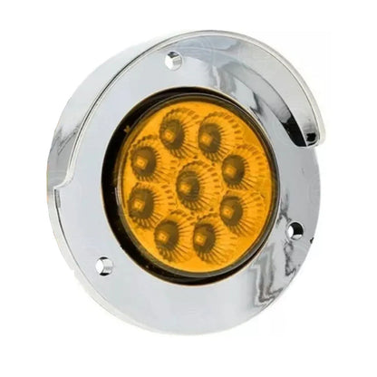 Plafón led redondo 2 pulgadas 9 Led Luz Fija Y Estrobo 12-24v (pieza)
