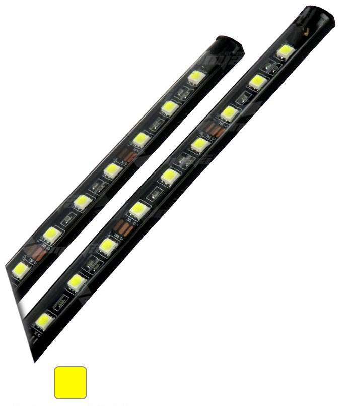 tiras led 17cm luz ámbar (juego)