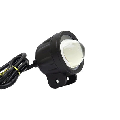 Faro auxiliar led imloya luz fija blnaca y ambar con lupa 10-80v