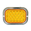 Plafon stop direccional cuadrada 27 led c/lupa fijo/estrobo - Ambar