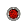 plafon lateral 2.5 pulgadas base aluminio 8 led fijo /estrubo - rojo