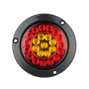 Luz trasera plafon circular 4 pulgadas 24 led rojo y ambar fijo /estrobo