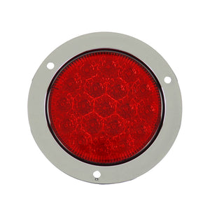 Luz trasera plafon circular 4 pulgadas cromado 19 led fijo /estrobo