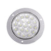 Luz trasera plafon circular 4 pulgadas cromado 19 led fijo /estrobo - blanco